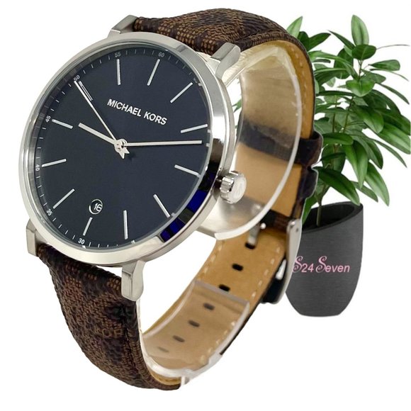 🔥🔥🔥🌸NWT 🌸✅🔥🔥MICHAEL KORS Irving Three-Hand Brown PVC Watch MK8813 - Picture 6 of 8